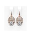Image 1 : 2.86 ctw Oval Diamond Earrings 18K Rose Gold
