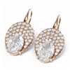 Image 3 : 2.86 ctw Oval Diamond Earrings 18K Rose Gold