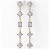 Image 2 : 2.9 ctw Mix cut Diamonds Designer Earrings 18K Yellow Gold