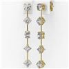 Image 3 : 2.9 ctw Mix cut Diamonds Designer Earrings 18K Yellow Gold