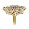 Image 2 : 6.82 ctw Morganite & Diamond Ring 18K Yellow Gold