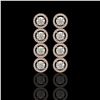 Image 1 : 5.36 ctw Diamond Micro Pave Earrings 18K Rose Gold