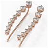 Image 1 : 1.8 ctw Diamond Designer Earrings 18K Rose Gold