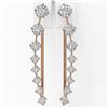 Image 2 : 1.8 ctw Diamond Designer Earrings 18K Rose Gold