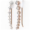 Image 3 : 1.8 ctw Diamond Designer Earrings 18K Rose Gold