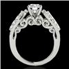 Image 2 : 1.7 ctw Certified Diamond Solitaire Ring 10k White Gold