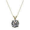 Image 3 : 2.50 ctw Certified Quality Diamond Necklace 10k Yellow Gold