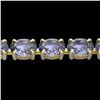 Image 1 : 24 ctw Tanzanite Eternity Designer Bracelet 14k Yellow Gold