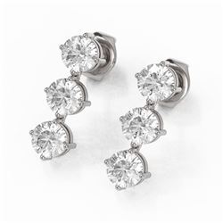 1.68 ctw Diamond Designer Earrings 18K White Gold