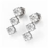 Image 1 : 1.68 ctw Diamond Designer Earrings 18K White Gold