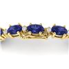 Image 3 : 19.7 ctw Tanzanite & VS/SI Diamond Eternity Bracelet 10k Yellow Gold