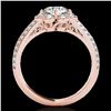 Image 2 : 2.05 2.05 ctw Certified Diamond Solitaire Halo Ring 10k Rose Gold
