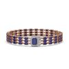Image 1 : 28.74 ctw Sapphire & Diamond Bracelet 14K Rose Gold