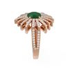 Image 2 : 3.35 ctw Emerald & Diamond Ring 18K Rose Gold