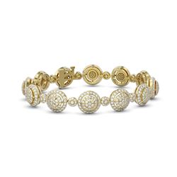 10.5 ctw Diamond Designer Bracelet 18K Yellow Gold