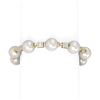 Image 1 : 5.3 ctw Diamond & Pearl Bracelet 18K Yellow Gold