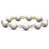 Image 3 : 5.3 ctw Diamond & Pearl Bracelet 18K Yellow Gold