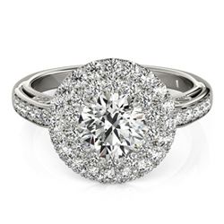 2.25 ctw Certified VS/SI Diamond Halo Ring 18k White Gold
