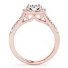 Image 3 : 1.70 ctw Certified VS/SI Diamond 2pc Wedding Set Halo 14k Rose Gold