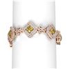 Image 1 : 19.51 ctw Canary Citrine & Diamond Bracelet 18K Rose Gold