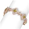 Image 2 : 19.51 ctw Canary Citrine & Diamond Bracelet 18K Rose Gold