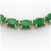 Image 1 : 68 ctw Emerald Eternity Designer Necklace 14k Yellow Gold