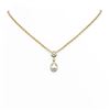 Image 1 : 1.59 ctw Oval Diamond Necklace 18K Yellow Gold