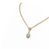 Image 2 : 1.59 ctw Oval Diamond Necklace 18K Yellow Gold