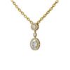 Image 3 : 1.59 ctw Oval Diamond Necklace 18K Yellow Gold