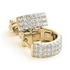 Image 1 : 0.70 ctw Diamond VS/SI 16 MM Hoop Earrings Pave 14k Yellow Gold
