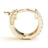 Image 3 : 0.70 ctw Diamond VS/SI 16 MM Hoop Earrings Pave 14k Yellow Gold