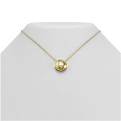 0.52 ctw Oval Diamond Necklace 18K Yellow Gold