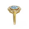 Image 2 : 4.04 ctw Blue Topaz & Diamond Ring 18K Yellow Gold