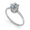 Image 2 : 1.01 ctw Certified VS/SI Diamond Engagment Ring 18k White Gold