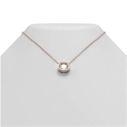 2 ctw Oval Diamond Necklace 18K Rose Gold