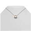 Image 1 : 2 ctw Oval Diamond Necklace 18K Rose Gold