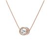Image 3 : 2 ctw Oval Diamond Necklace 18K Rose Gold
