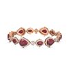 Image 3 : 33.90 ctw Ruby & Diamond Bracelet 18K Rose Gold