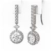 Image 3 : 3 ctw Diamond Designer Earrings 18K White Gold