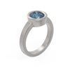 Image 1 : 1.5 ctw Intense Blue Diamond Ring 18K White Gold