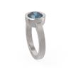 Image 2 : 1.5 ctw Intense Blue Diamond Ring 18K White Gold