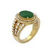 Image 1 : 5.39 ctw Emerald & Diamond Ring 18K Yellow Gold