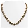 Image 1 : 35.13 ctw Tourmaline & Diamond Micro Pave Halo Necklace 10k Rose Gold