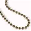 Image 2 : 35.13 ctw Tourmaline & Diamond Micro Pave Halo Necklace 10k Rose Gold