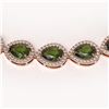 Image 3 : 35.13 ctw Tourmaline & Diamond Micro Pave Halo Necklace 10k Rose Gold