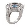 Image 1 : 2.15 ctw Intense Blue Diamond Ring 18K White Gold