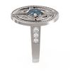 Image 2 : 2.15 ctw Intense Blue Diamond Ring 18K White Gold
