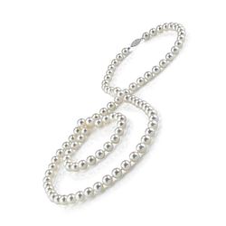 11 mm Akoya Cultured Pearl 30" Necklace Lock 14k White Gold