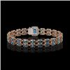 Image 3 : 17.34 ctw London Topaz & Diamond Bracelet 14K Rose Gold