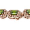 Image 3 : 130.05 ctw Tourmaline & Diamond Victorian Necklace 14K Rose Gold